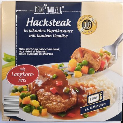 Hacksteak in pikanter Paprikasauce mit buntem Gemüse