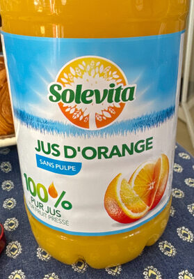 Jus d'orange sans pulpe