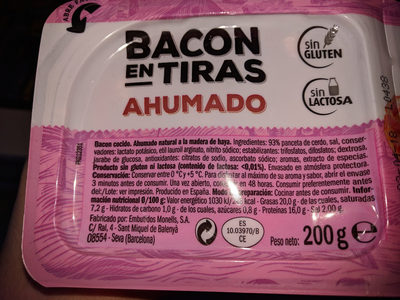 Bacon en tiras ahumado