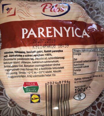 Parenyica front packaging