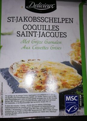 Coquilles Saint Jacques aux crevettes grises