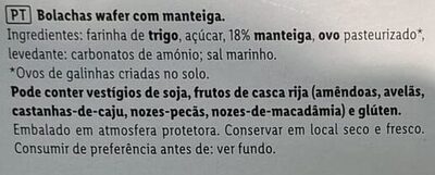 Butter Waffles ingredients label