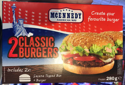 2 Classic Burgers front packaging