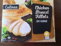 Chicken breast fillets pre-cooked