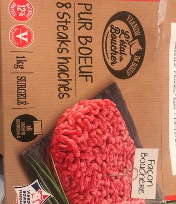 Pur boeuf 8 steaks hachés