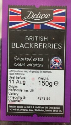 British blackberries front packaging