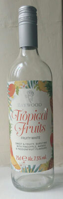 Tropical fruits fruity white