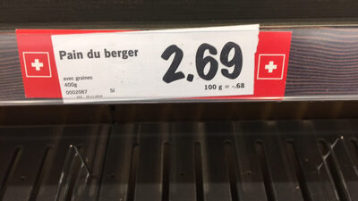 Pain du berger front packaging