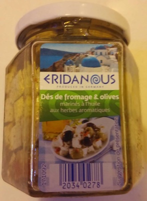 Dés de Fromage & Olives Marinés à l'Huile