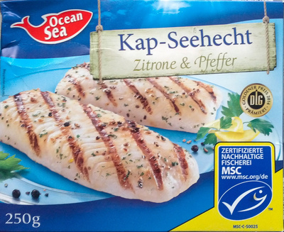 Kap-Seehecht Zitrone & Pfeffer front packaging