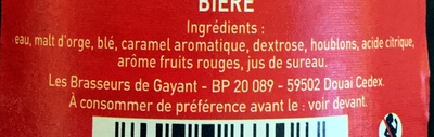 Rubis ingredients label