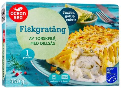 Ocean Sea Fiskgratäng av torskfilé med dillsås