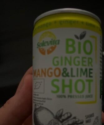 Bio ginger mango lime shot front packaging