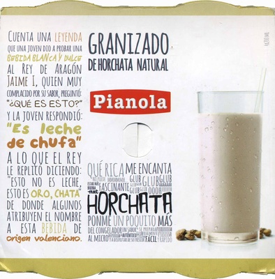Granizado de Horchata Natural