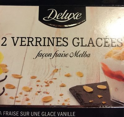2 verrines glacees facon fraise melba