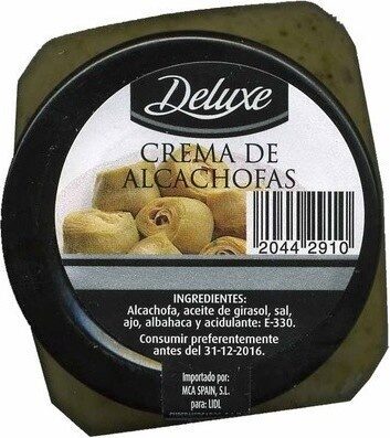 Crema de alcachofas