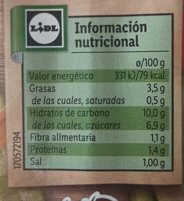 Tomate frito con aceite de oliva virgen extra nutrition facts table