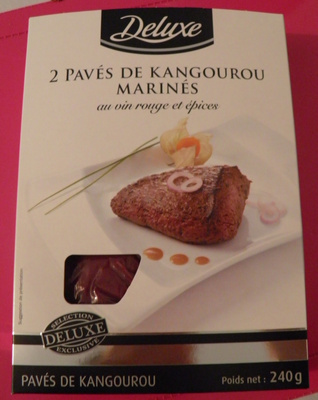 2 pavés de kangourou marinés au vin rouge et épices Deluxe