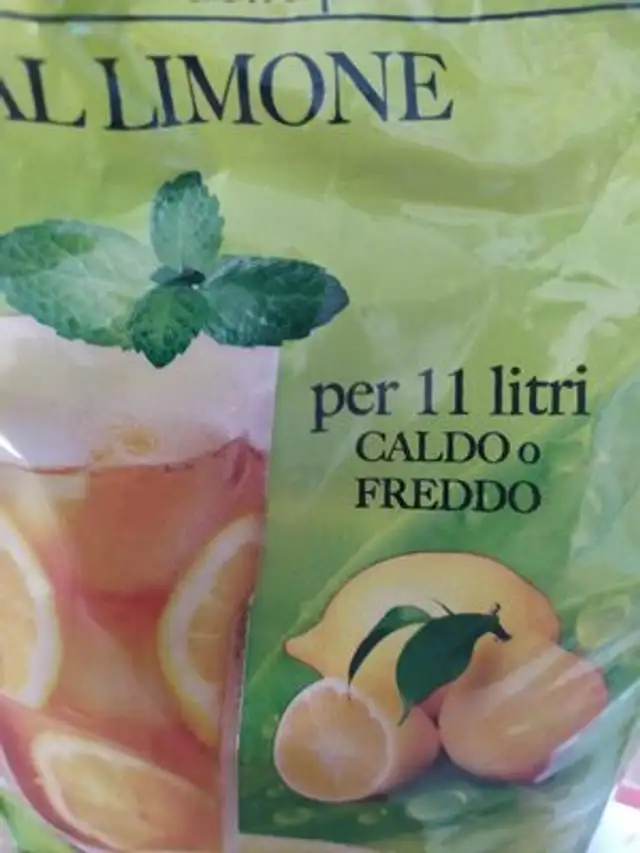Tè Al limone ingredients label