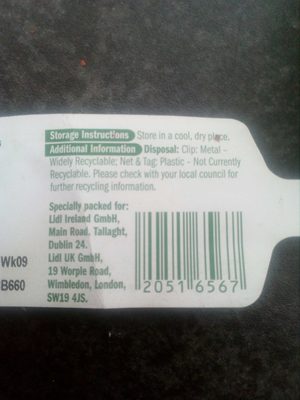 Oignons biologique front packaging