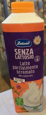Latte parzialmente scremato senza lattosio