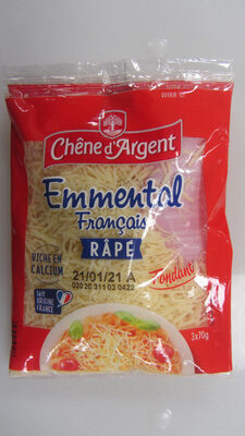 Emmental français râpé front packaging