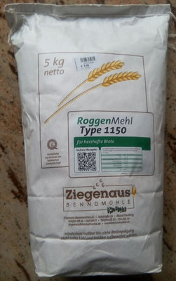 RoggenMehl type 1150 front packaging