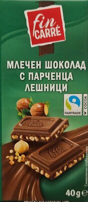 Млечен шоколад с парченца лешници