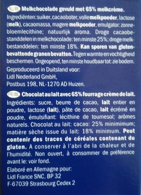 choco sticks ingredients label