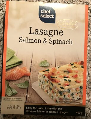 Lasagne Salmon & Spinach front packaging