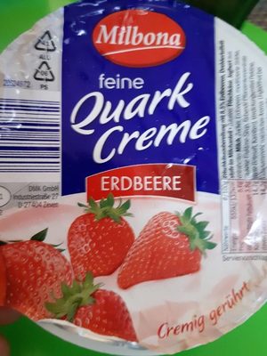 Quart Crème fraise front packaging