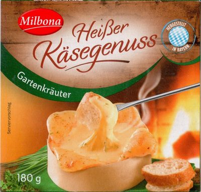 Heißer Käsegenuss Gartenkräuter front packaging