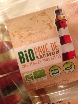 Pavé de saumon bio avec peau sans arête 
