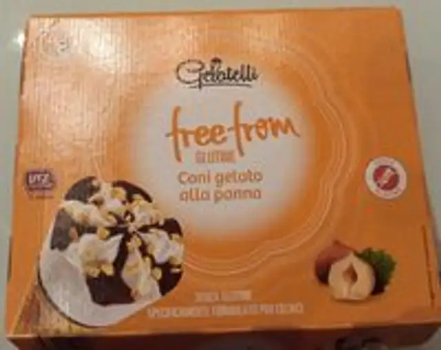 Coni gelato alla panna senza glutine