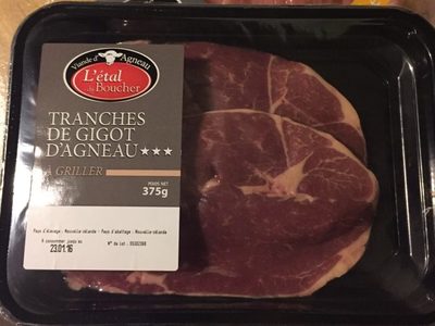 Tranches de Gigot d’agneau Sans Os front packaging