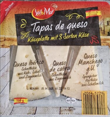 Tapas de Queso front packaging