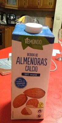 Bebida de almendras calcio
