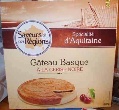 Gâteau Basque à la cerise noire front packaging