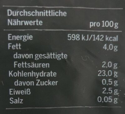 Jumbo pommes frites nutrition facts table