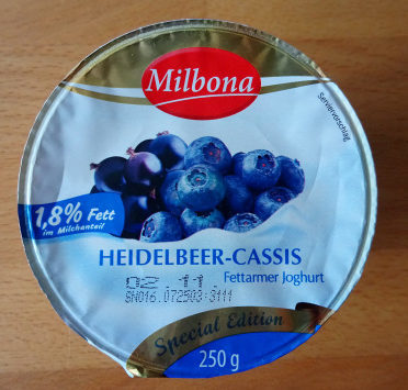Heidelbeer-Cassis front packaging