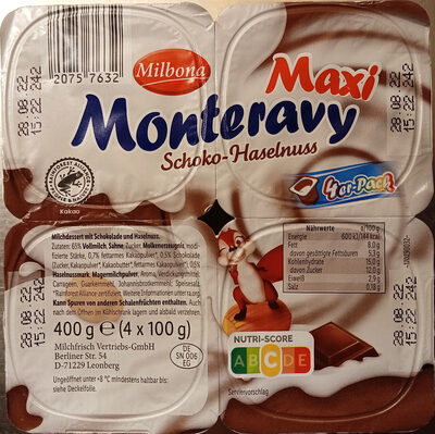 Maxi Monteravy Schoko-Haselnuss