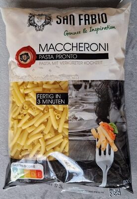 Macceroni Pasta Pronto front packaging