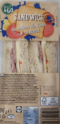 Sandwich cu salam de Sibiu și cașcaval