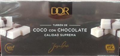 Turrón de coco con chocolate
