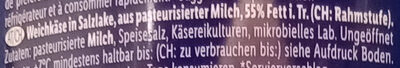 Fromage ingredients label