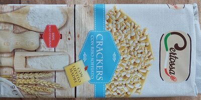 Crackers con riso soffiato front packaging