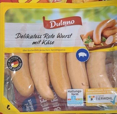 Delikatess Rote Wurst mit Käse