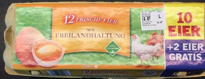 12 frische Eier aus Freilandhaltung front packaging