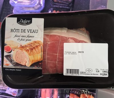 Roti de veau farci aux figues et foie gras