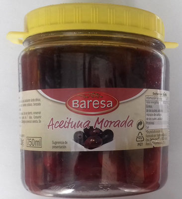 Aceituna morada front packaging